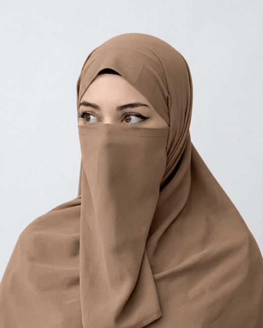 Hijab Naqab Set - Warm Tan
