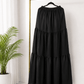 Three-Flared Moss Georgette Skirt