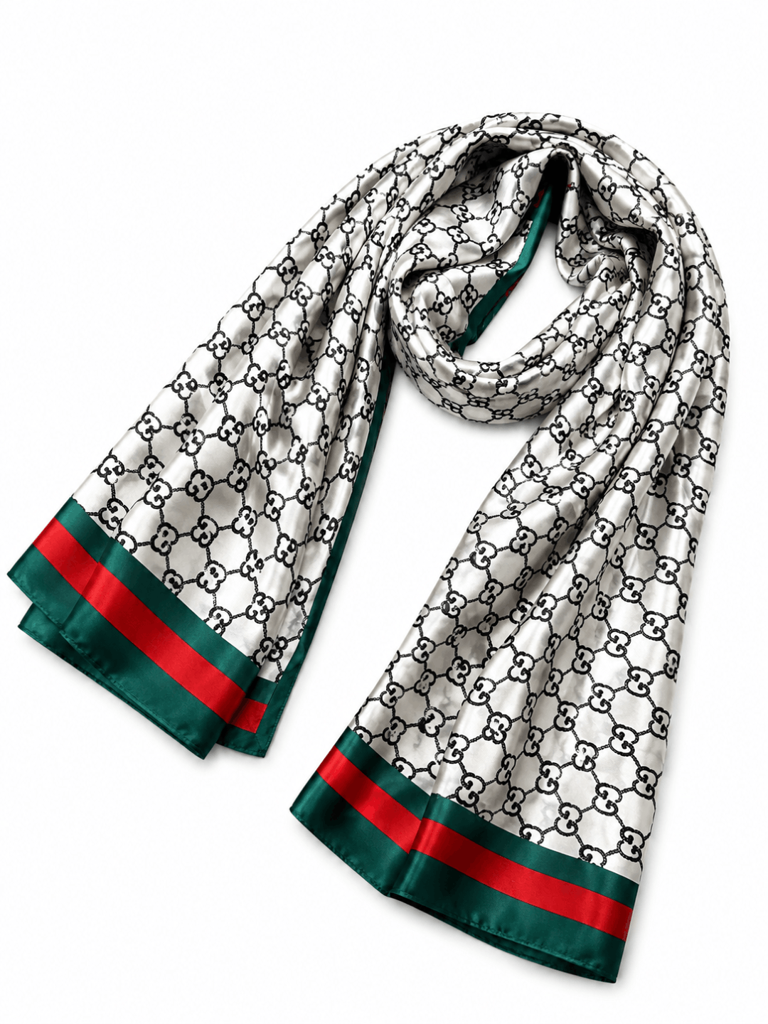 Printed Silk Hijab - Gucci Print