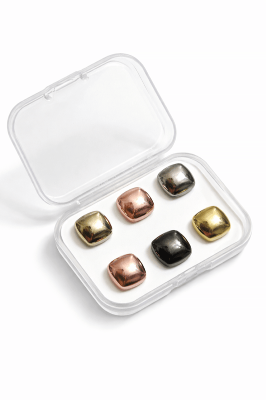 Square Metallic Hijab Magnets – Secure & Pin-Free Styling